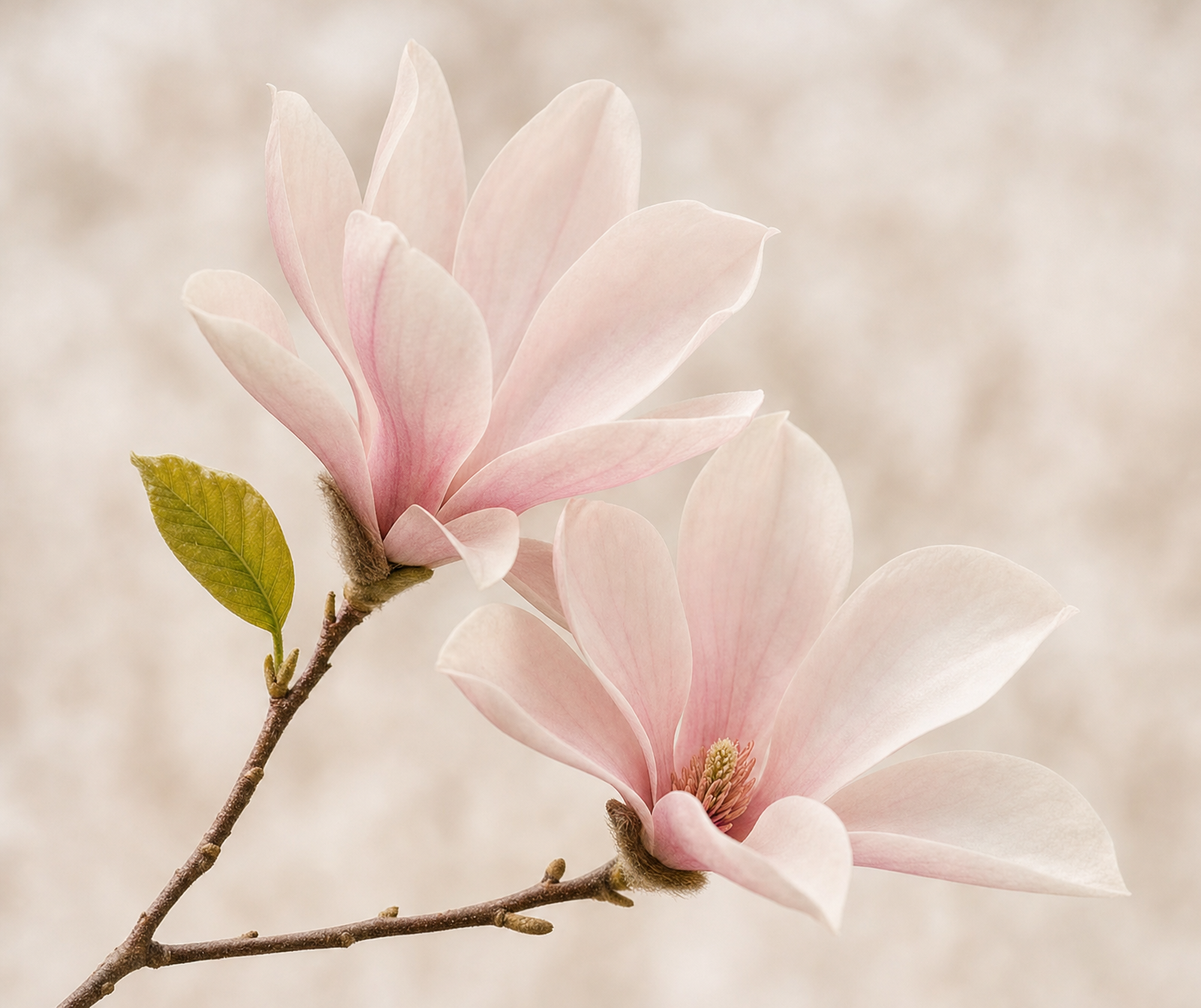 Flores de magnolia rosa como imagen decorativa de menopausia y climaterio