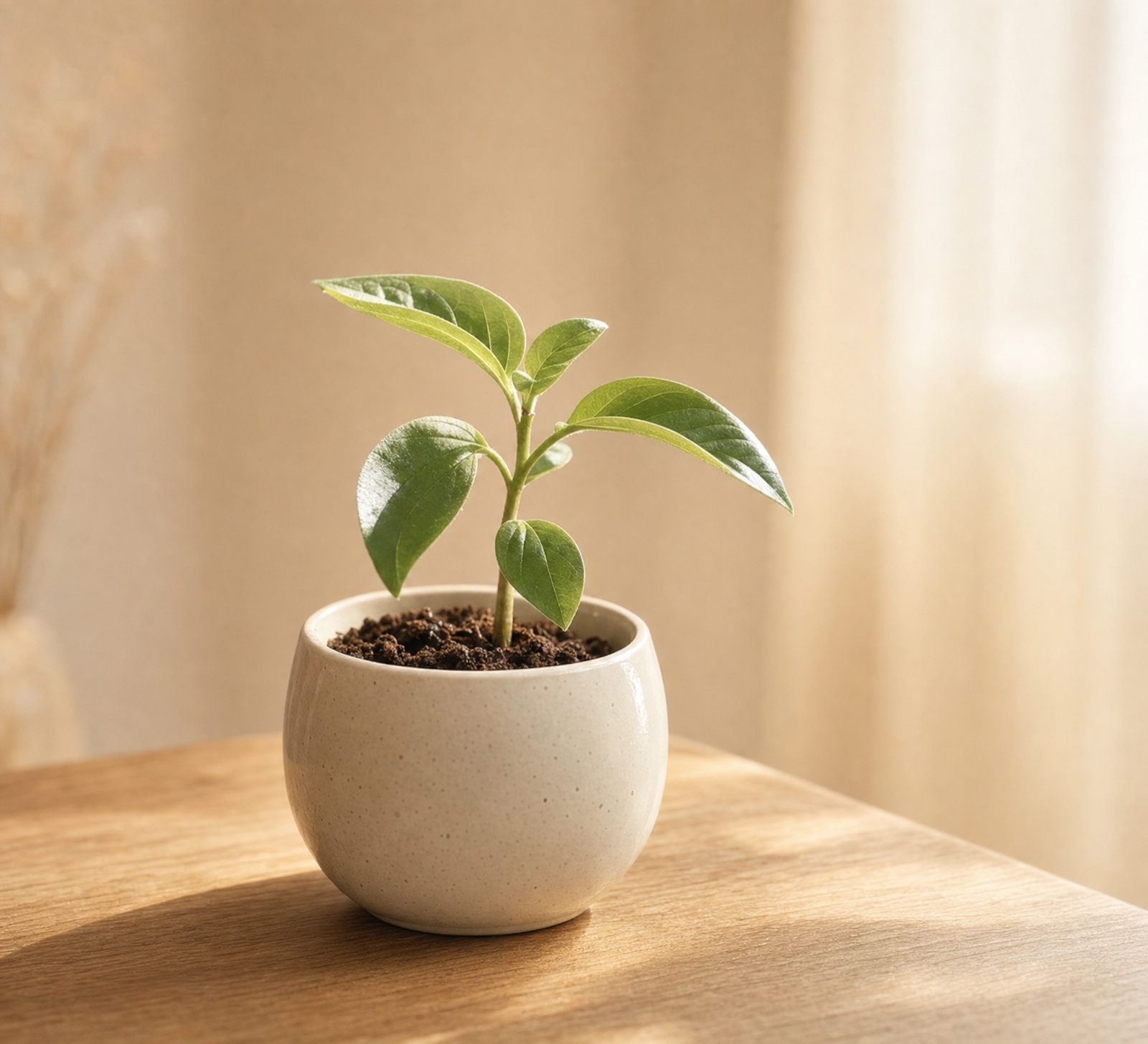 Planta joven como imagen decorativa del deseo de maternidad